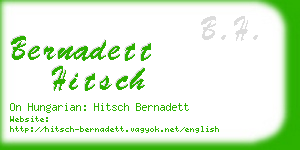 bernadett hitsch business card